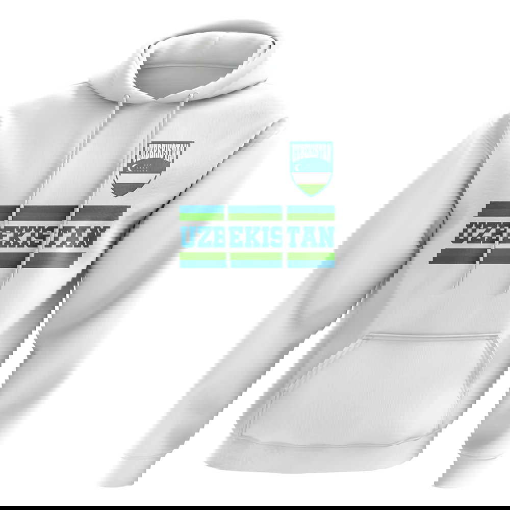 Uzbekistan Core Football Country Hoody (White)