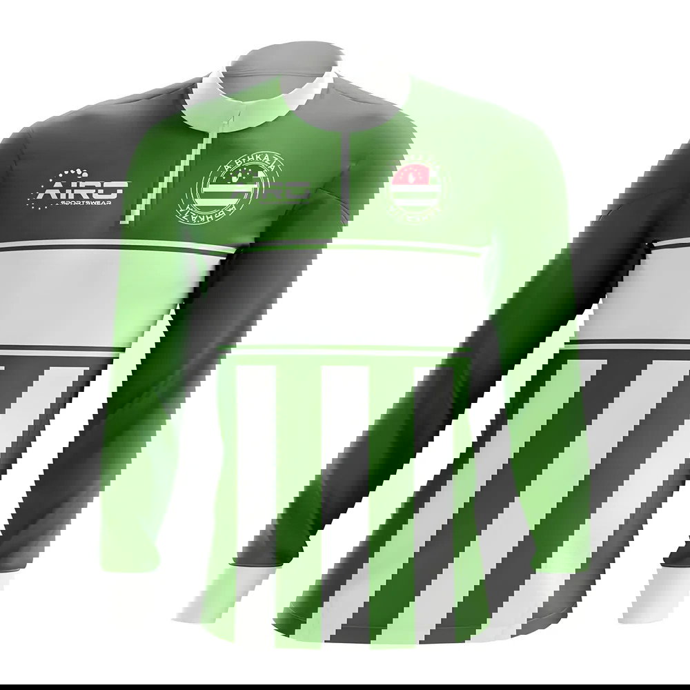 Abkazia Concept Football Half Zip Midlayer Top (Green-White)