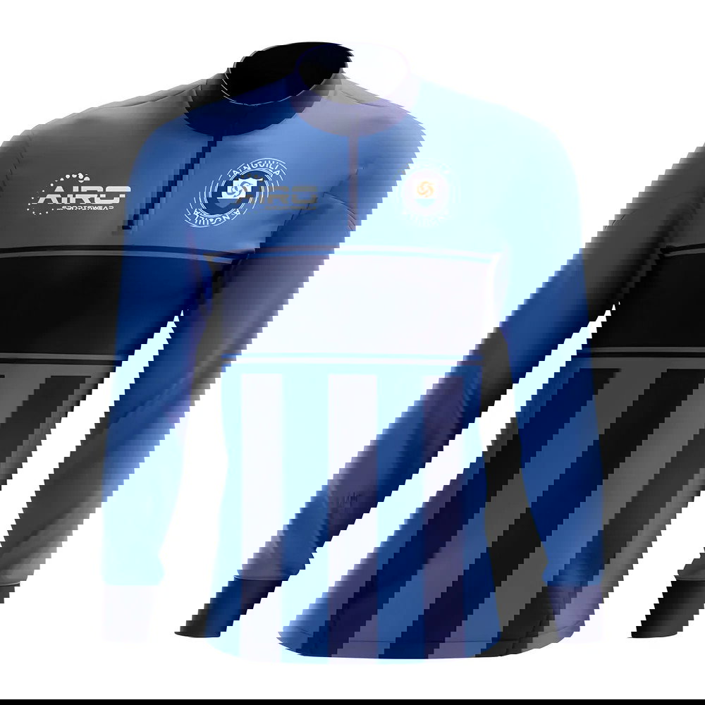 Anguilla Concept Football Half Zip Midlayer Top (Blue-Navy)