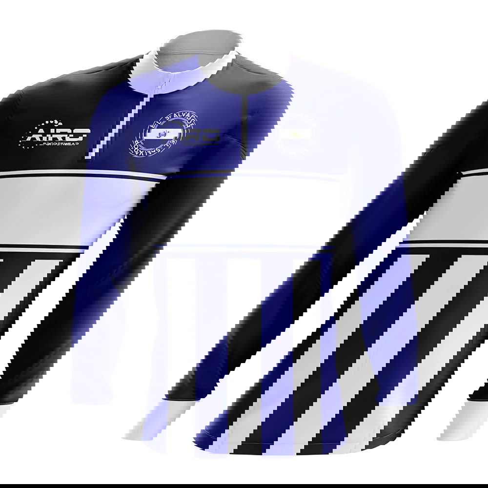 El Salvador Concept Football Half Zip Midlayer Top (Navy-White)