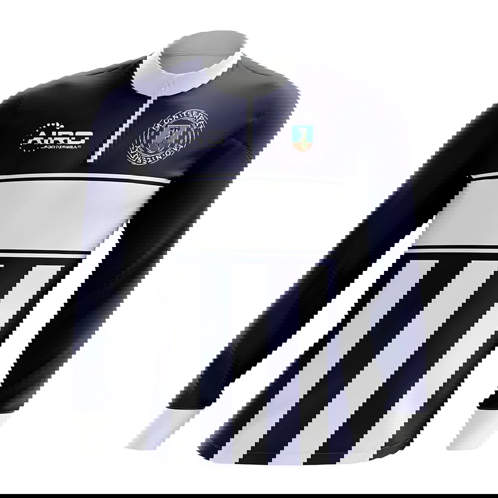 Montserrat Concept Football Half Zip Midlayer Top (Navy-White)