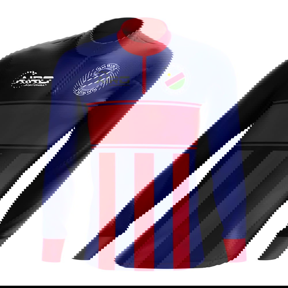 Namibia Concept Football Half Zip Midlayer Top (Blue-Red)