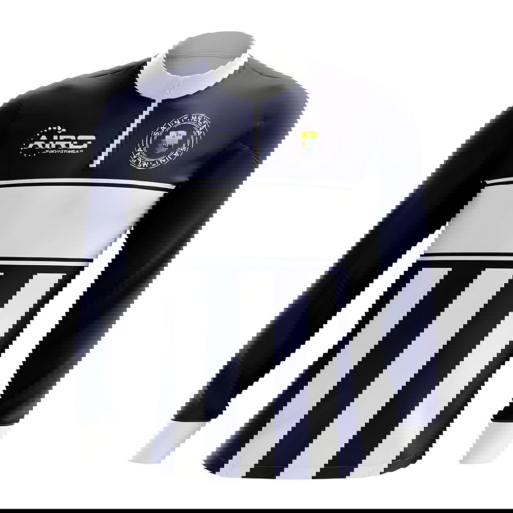 Saint Helena Concept Football Half Zip Midlayer Top (Navy-White)