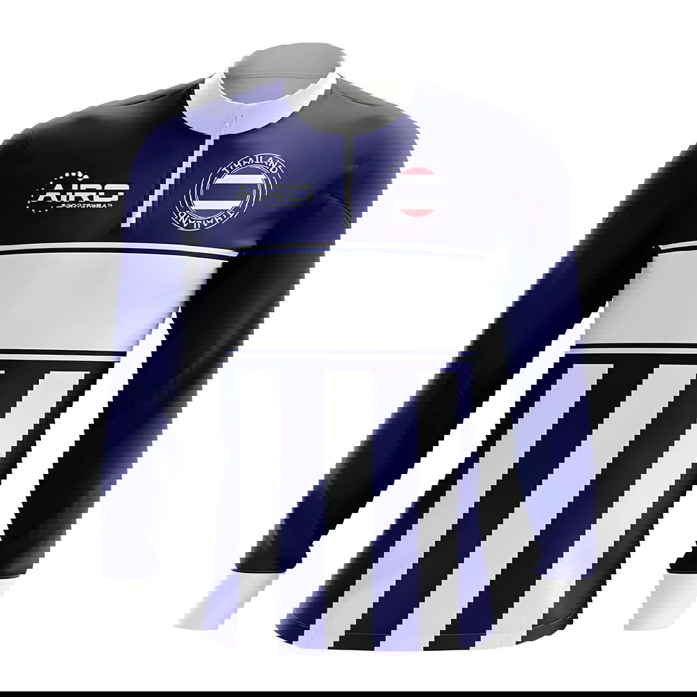 Thailand Concept Football Half Zip Midlayer Top (Navy-White)