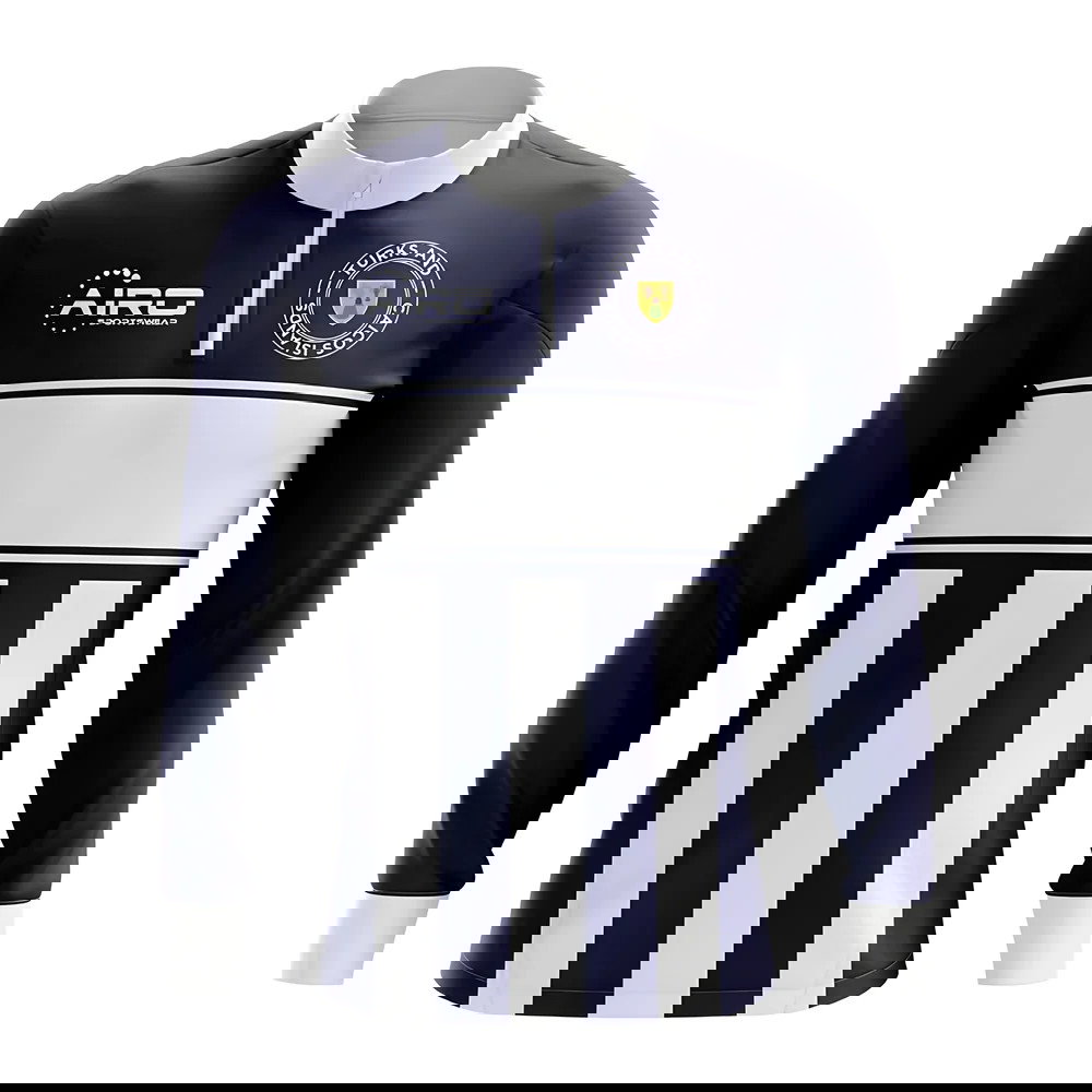 Turks and Caicos Islands Concept Football Half Zip Midlayer Top (Navy-White)