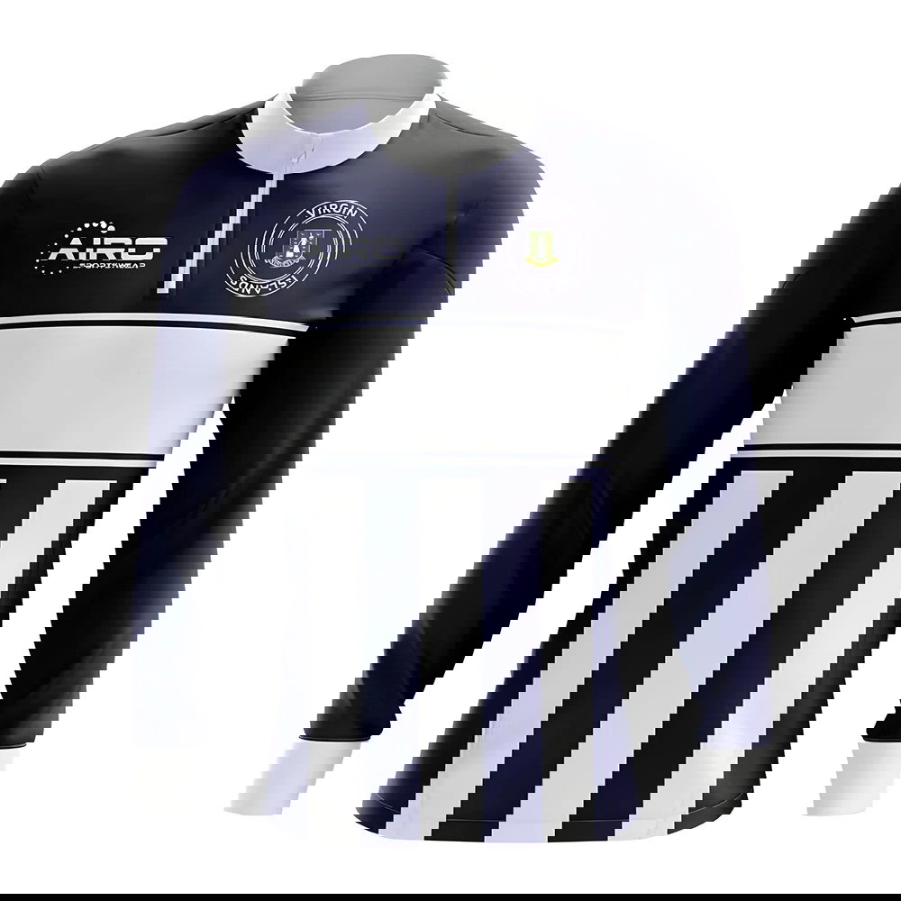 Virgin Islands Concept Football Half Zip Midlayer Top (Navy-White)