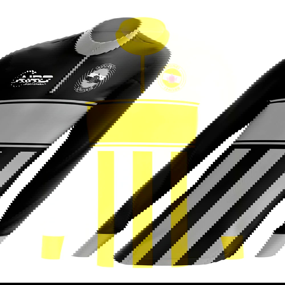 Brunei Concept Football Half Zip Midlayer Top (Black-Yellow)