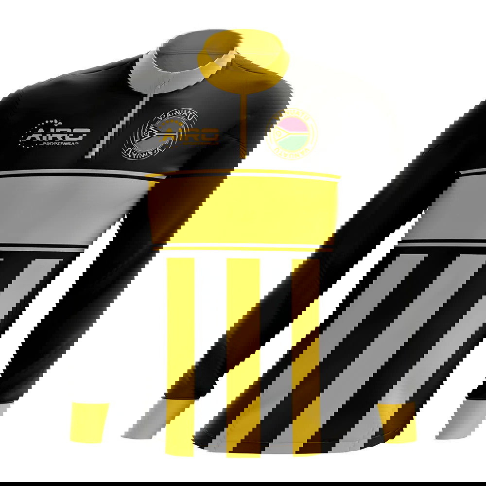 Vanuatu Concept Football Half Zip Midlayer Top (Black-Yellow)