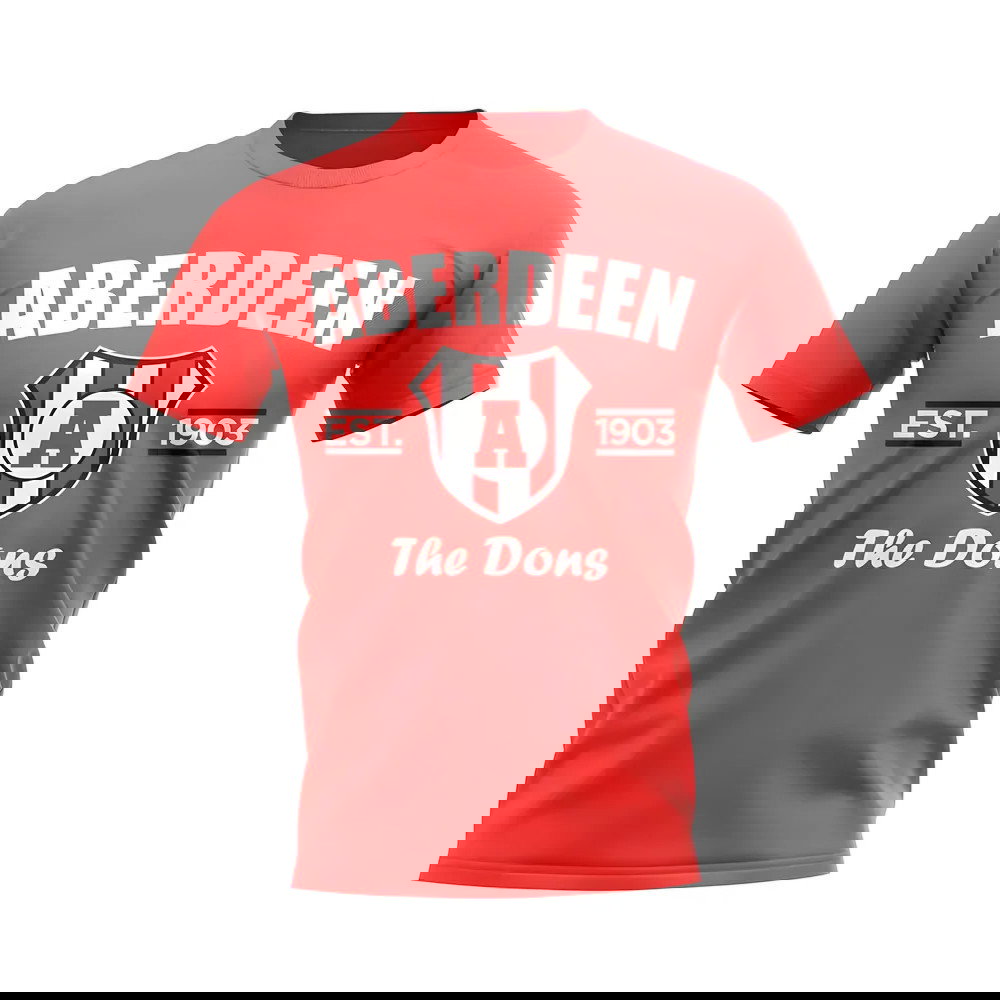 Aberdeen Established Football T-Shirt (Red)