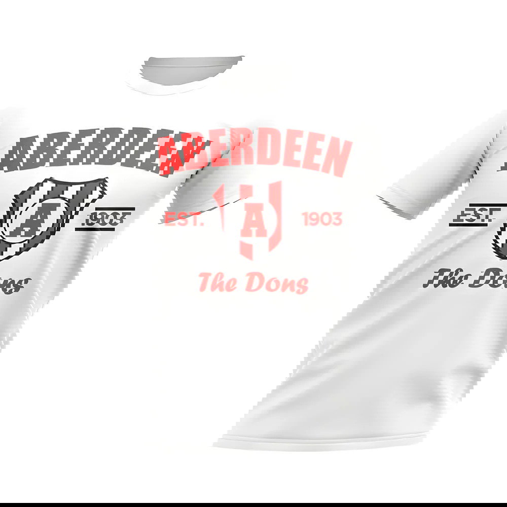 Aberdeen Established Football T-Shirt (White)