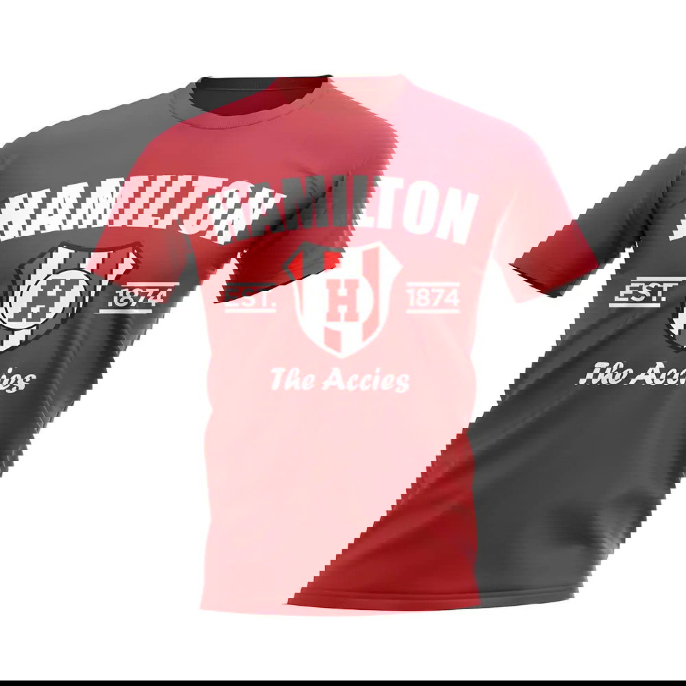 Hamilton Accies Established Football T-Shirt (Red)