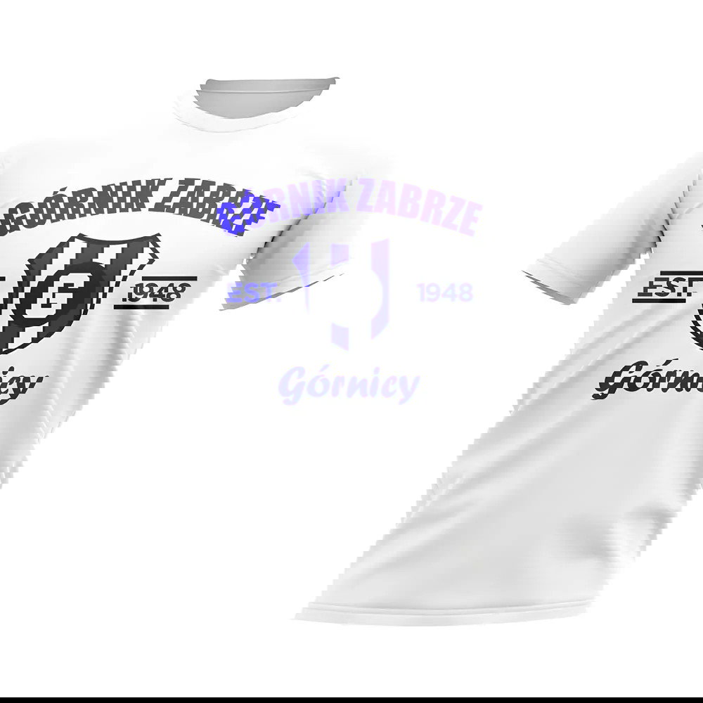 Gornik Zabrze Established Football T-Shirt (White)