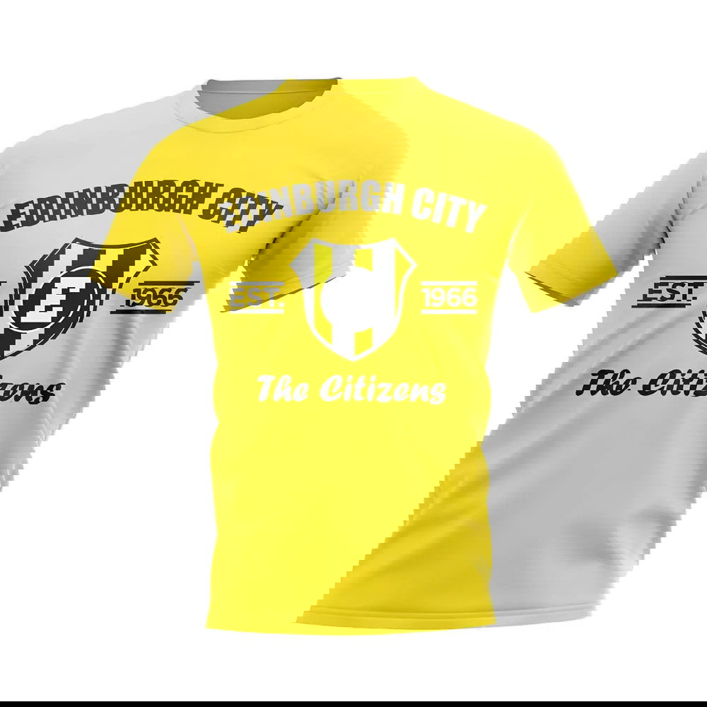 Edinburgh City Established Football T-Shirt (Black)