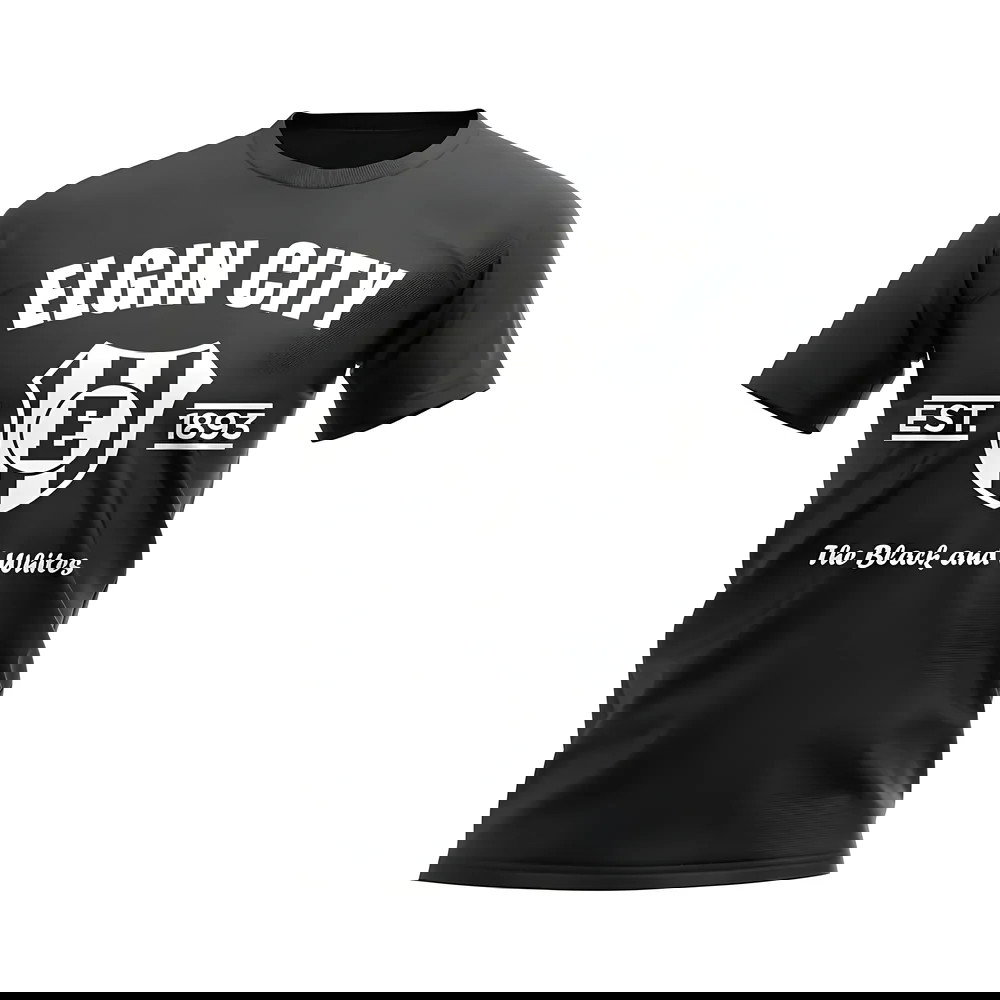 Elgin City Established Football T-Shirt (Black)
