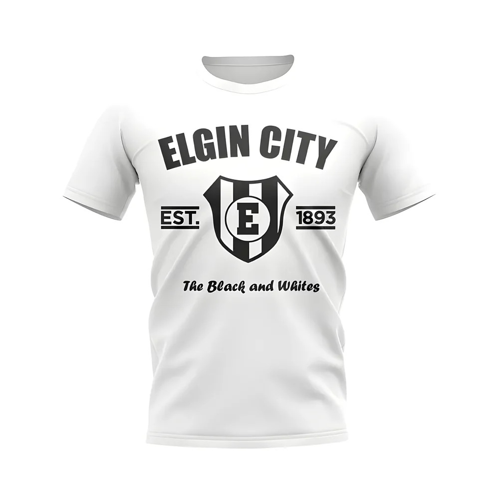 Elgin City Established Football T-Shirt (White)