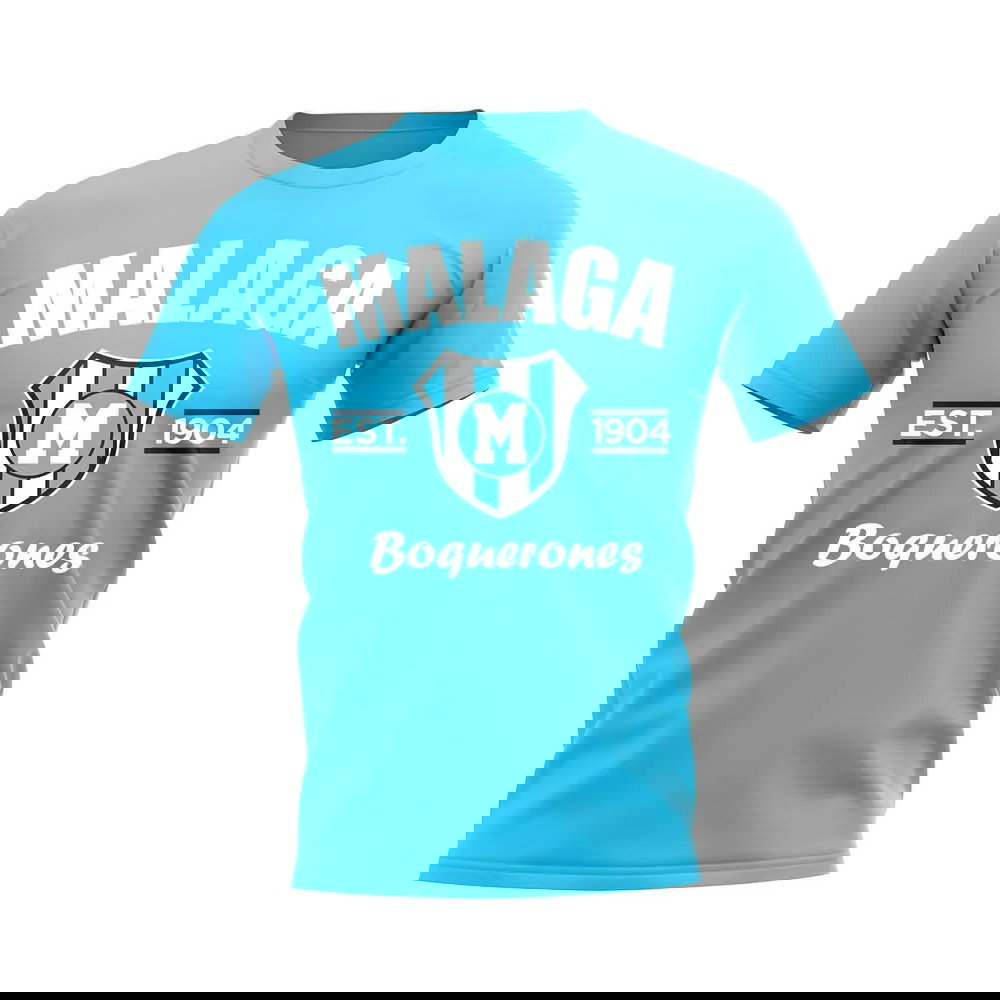 Malaga Established Football T-Shirt (Sky)