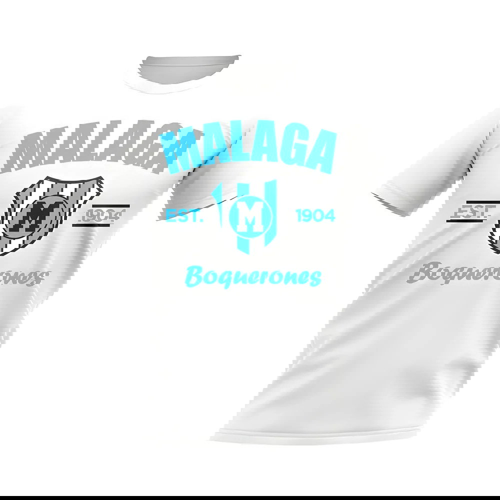 Malaga Established Football T-Shirt (White)
