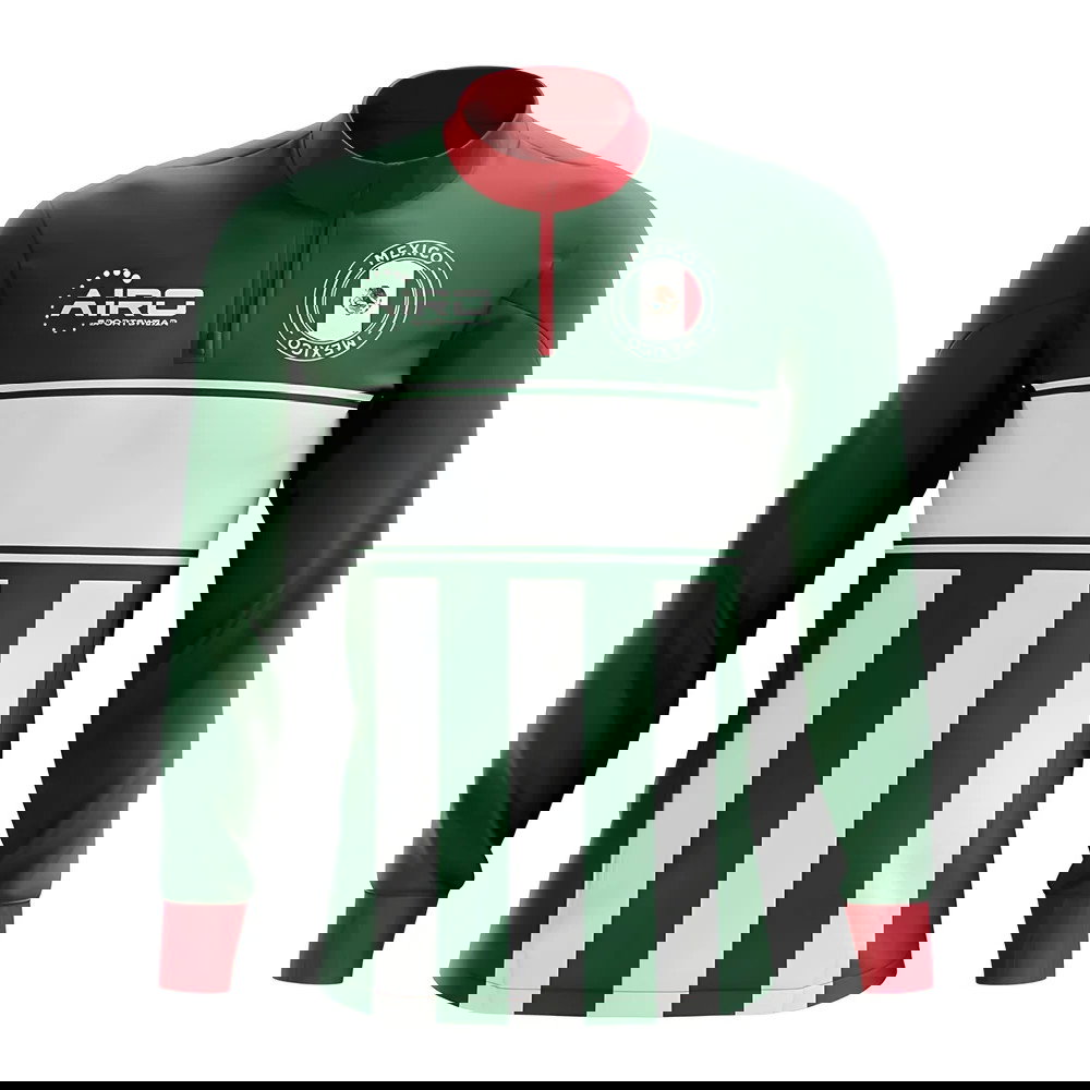 Mexico Concept Football Half Zip Midlayer Top (Green-White)