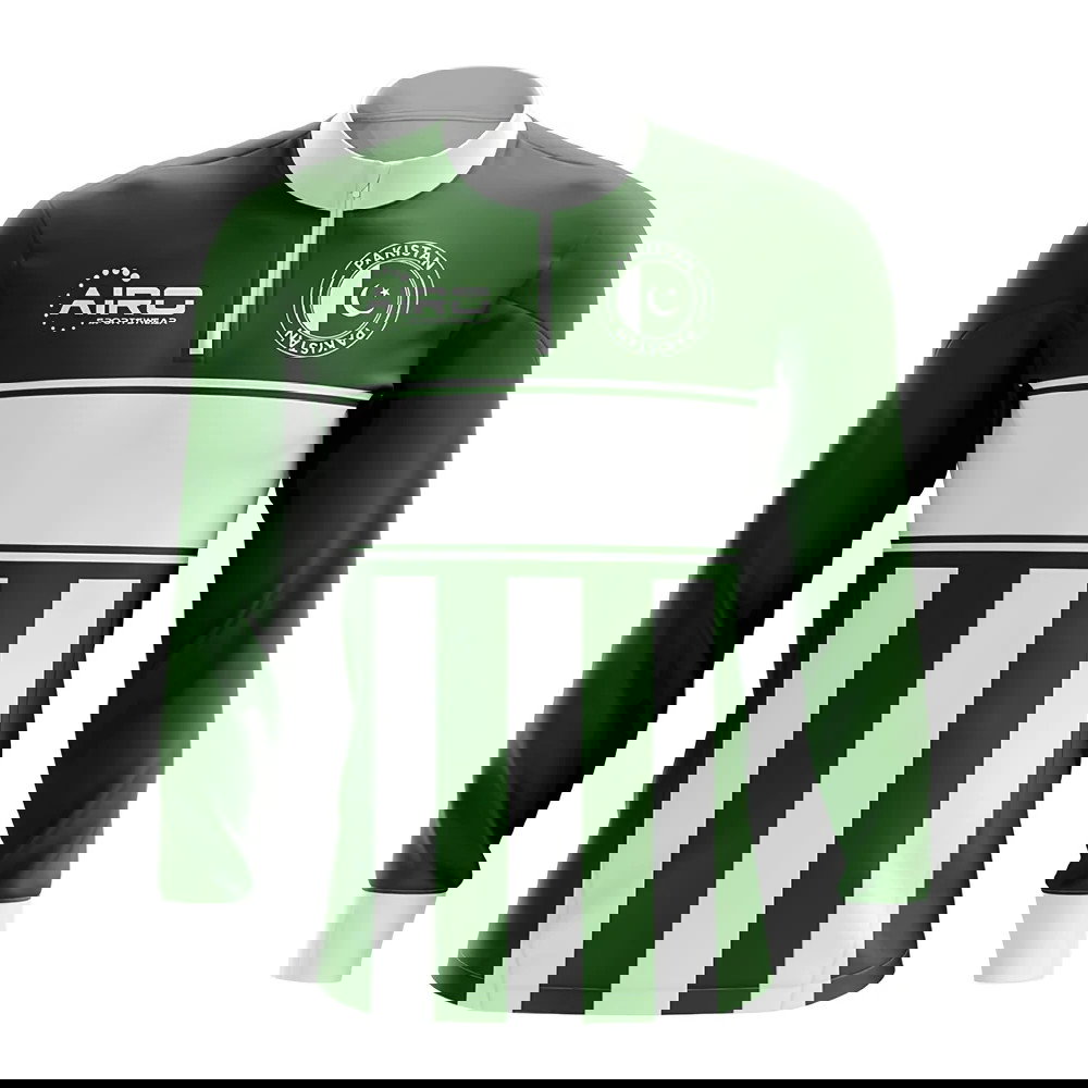 Pakistan Concept Football Half Zip Midlayer Top (Green-White)