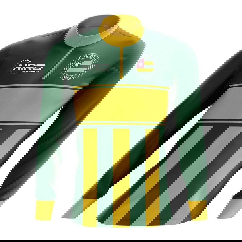 Togo Concept Football Half Zip Midlayer Top (Green-Yellow)