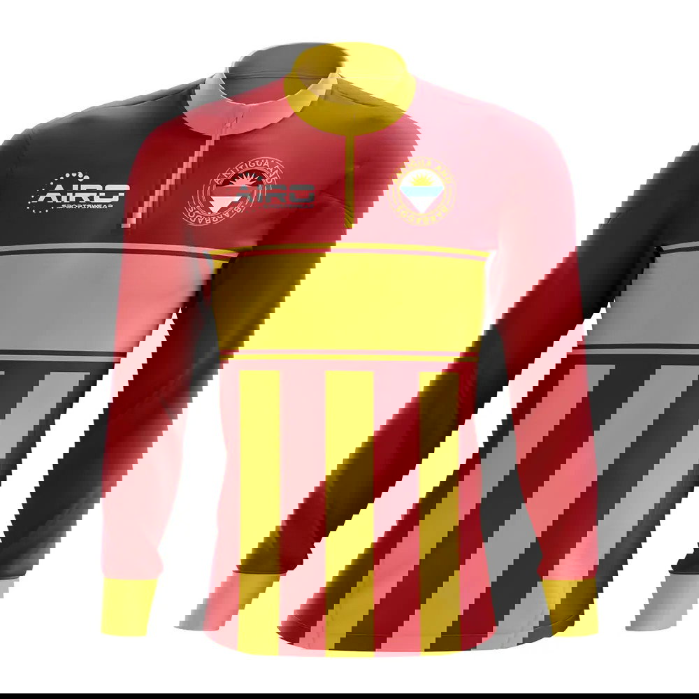 Antigua Concept Football Half Zip Midlayer Top (Red-Yellow)