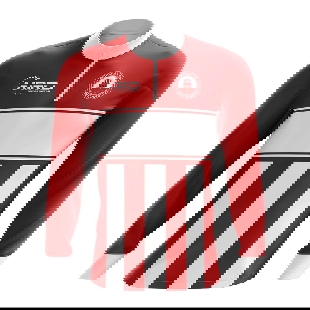 Gibraltar Concept Football Half Zip Midlayer Top (Red-White)