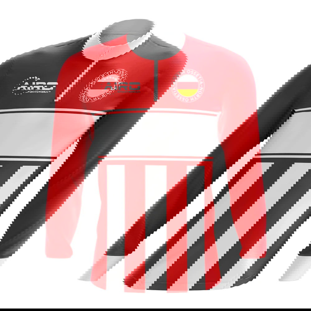 North Ossetia Concept Football Half Zip Midlayer Top (Red-White)