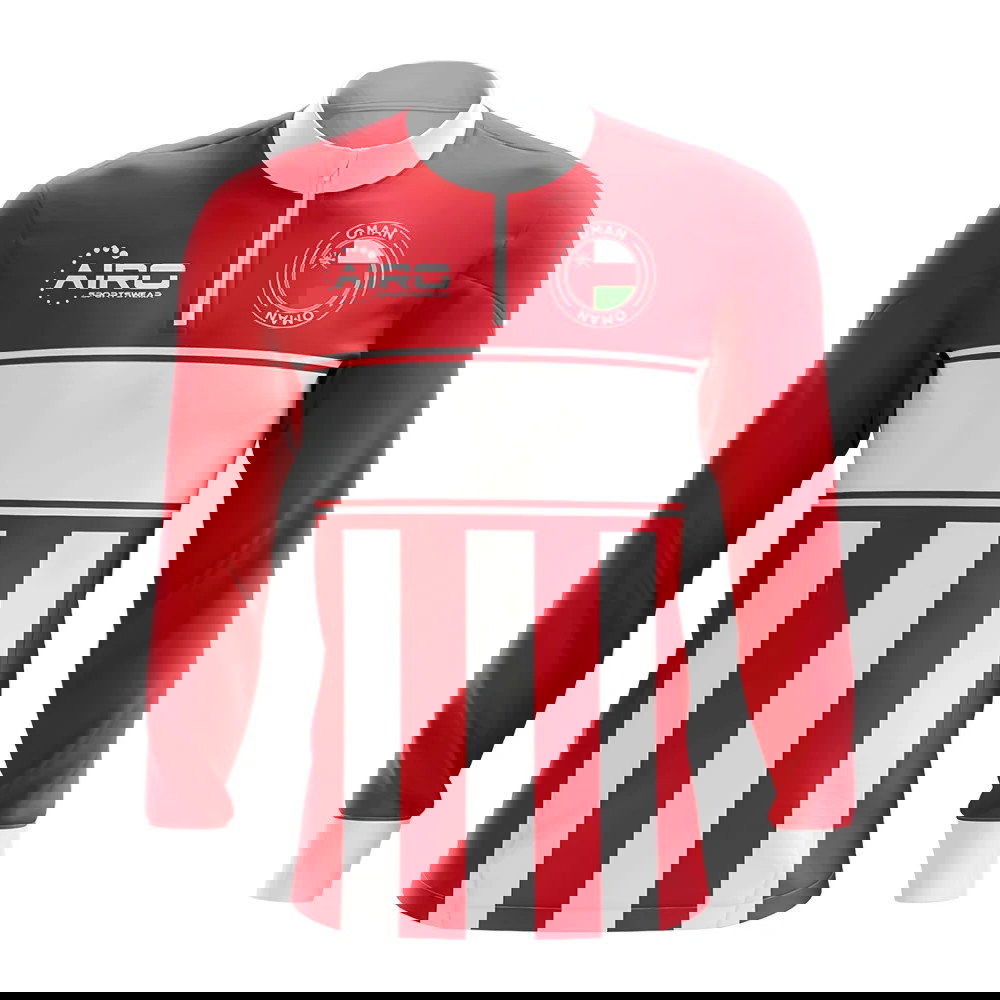 Oman Concept Football Half Zip Midlayer Top (Red-White)