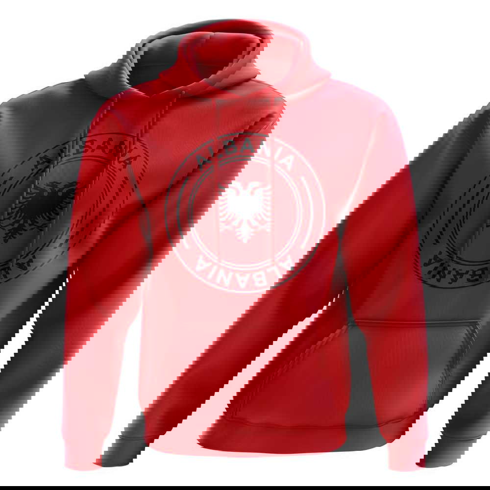 Albania Football Badge Hoodie (Red)