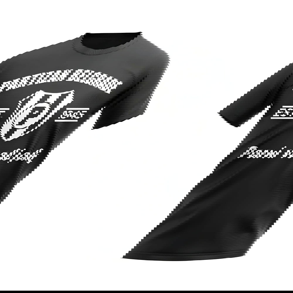 Partizan Belgrade Established Football T-Shirt (Black)