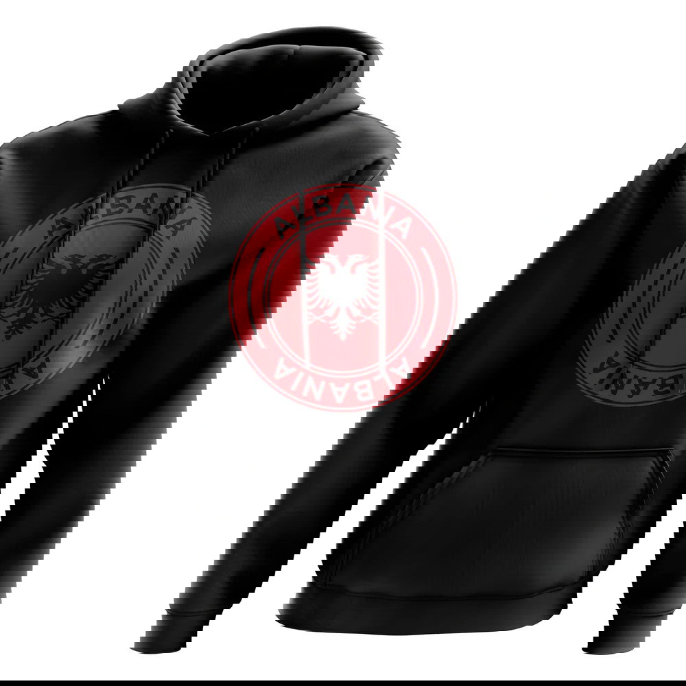 Albania Football Badge Hoodie (Black)