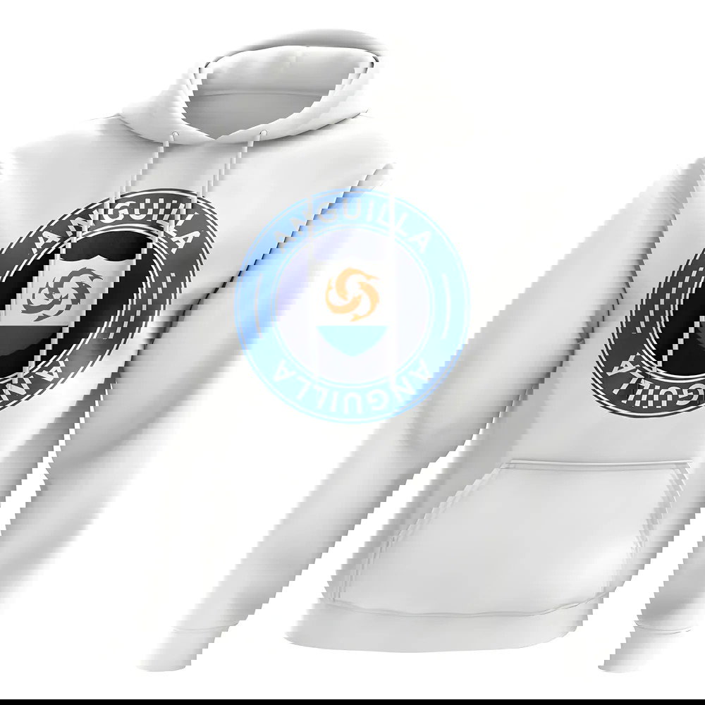 Anguilla Football Badge Hoodie (White)