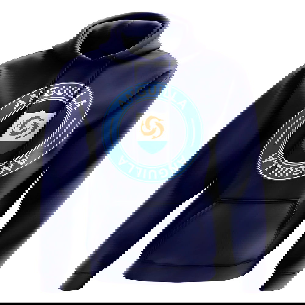 Anguilla Football Badge Hoodie (Navy)
