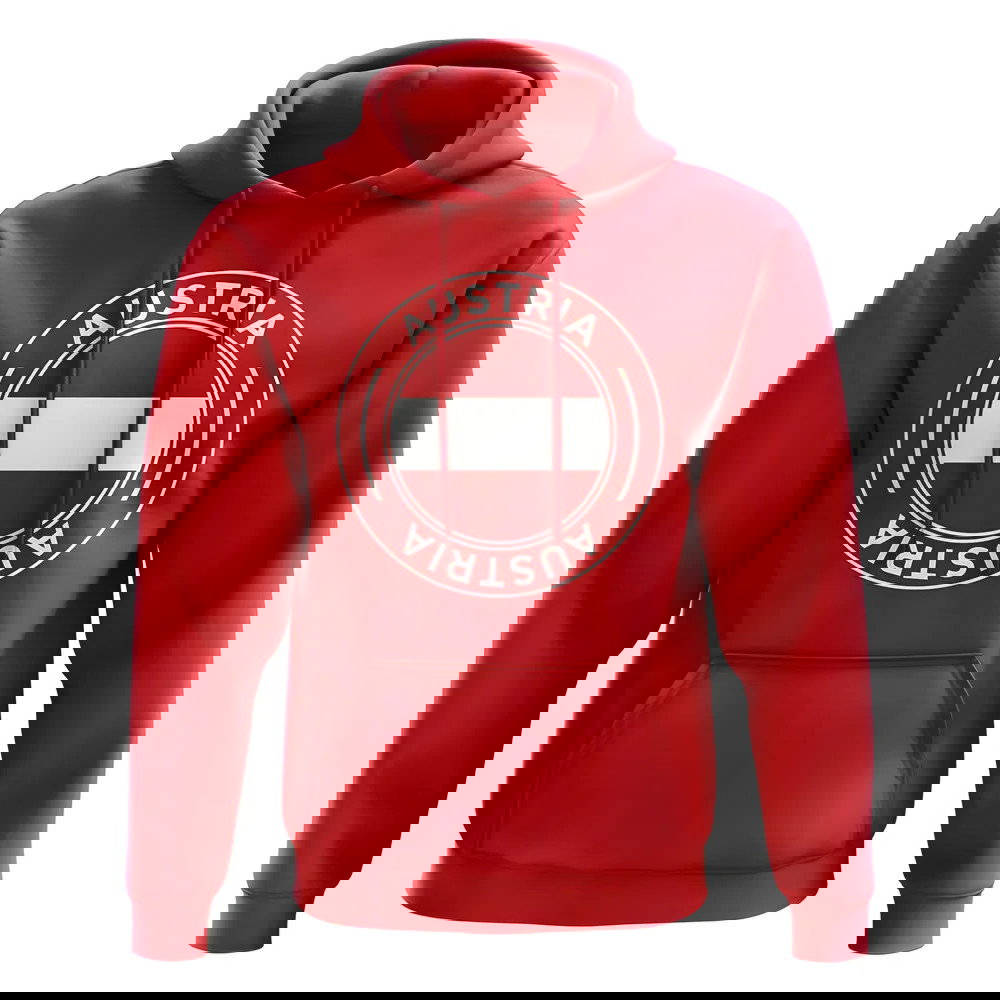 Austria Football Badge Hoodie (Red)