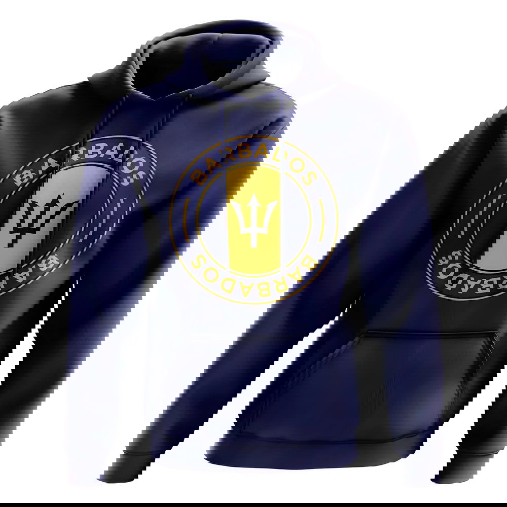 Barbados Football Badge Hoodie (Navy)