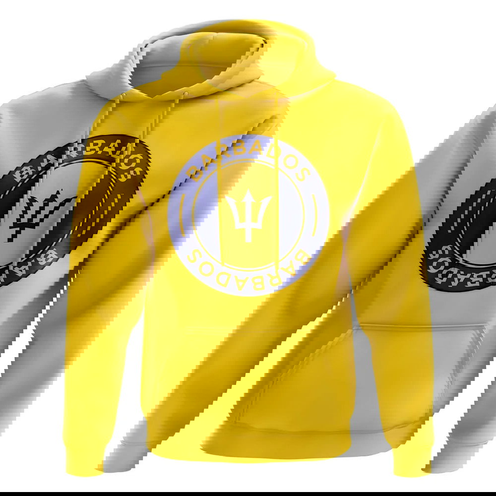 Barbados Football Badge Hoodie (Yellow)