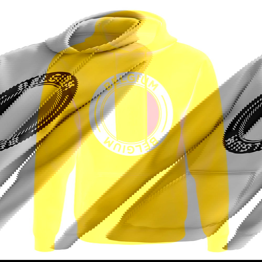 Belgium Football Badge Hoodie (Yellow)