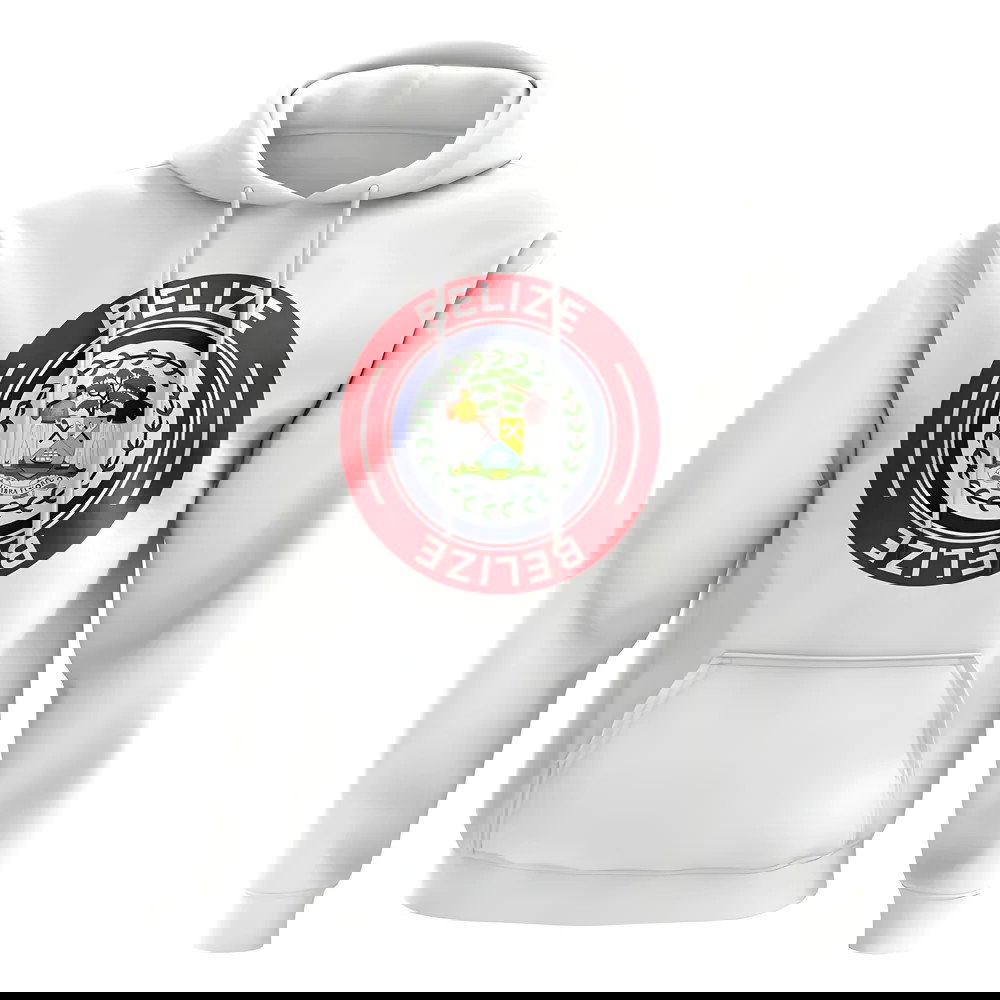 Belize Football Badge Hoodie (White)