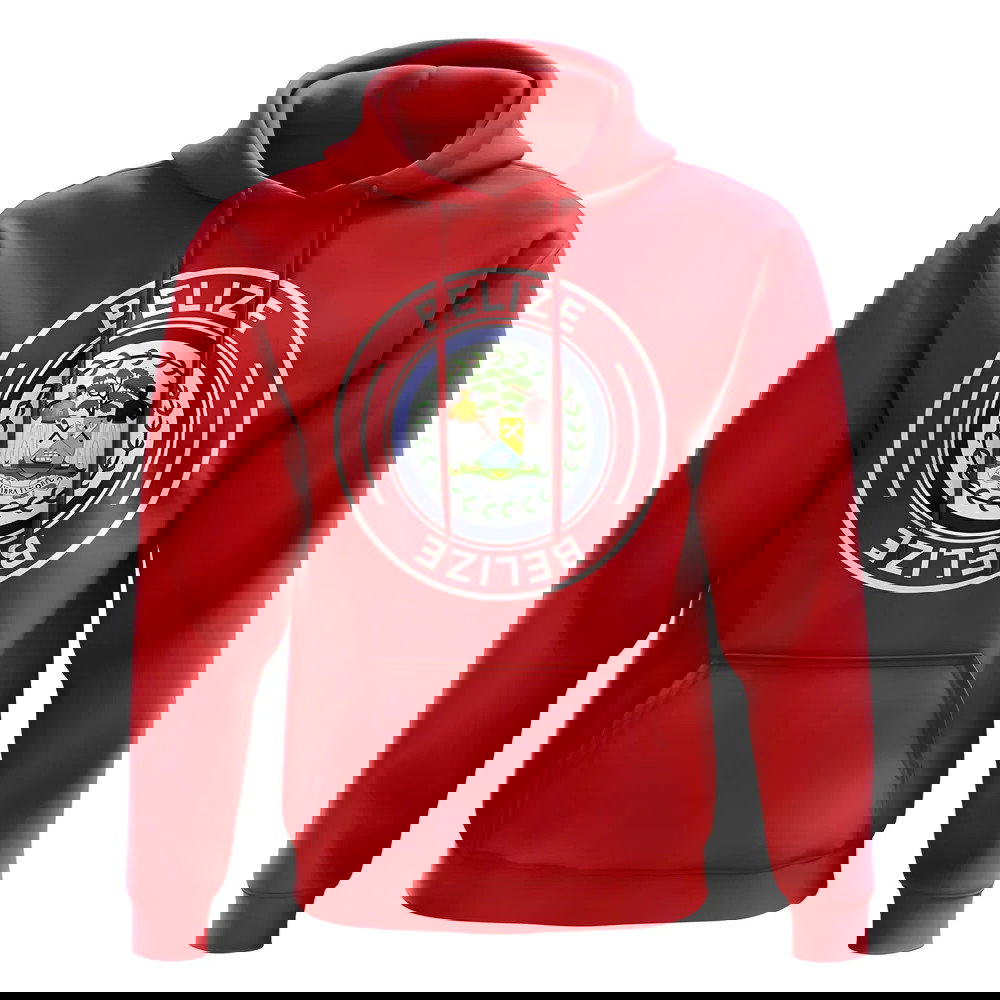 Belize Football Badge Hoodie (Red)