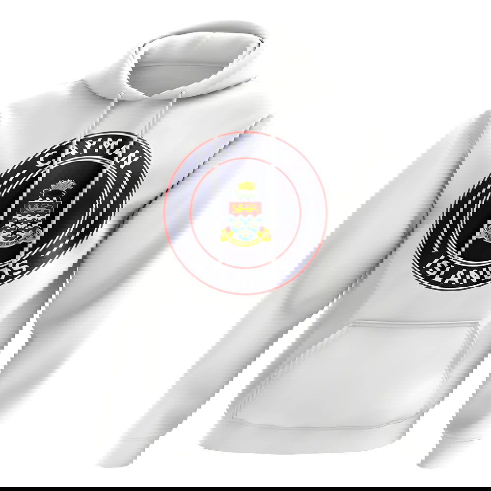 Cayman Islands Football Badge Hoodie (White)