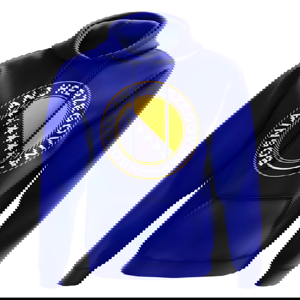 Bosnia and Herzegovina Football Badge Hoodie (Royal)