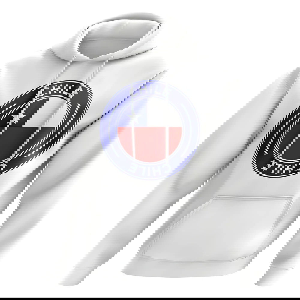 Chile Football Badge Hoodie (White)