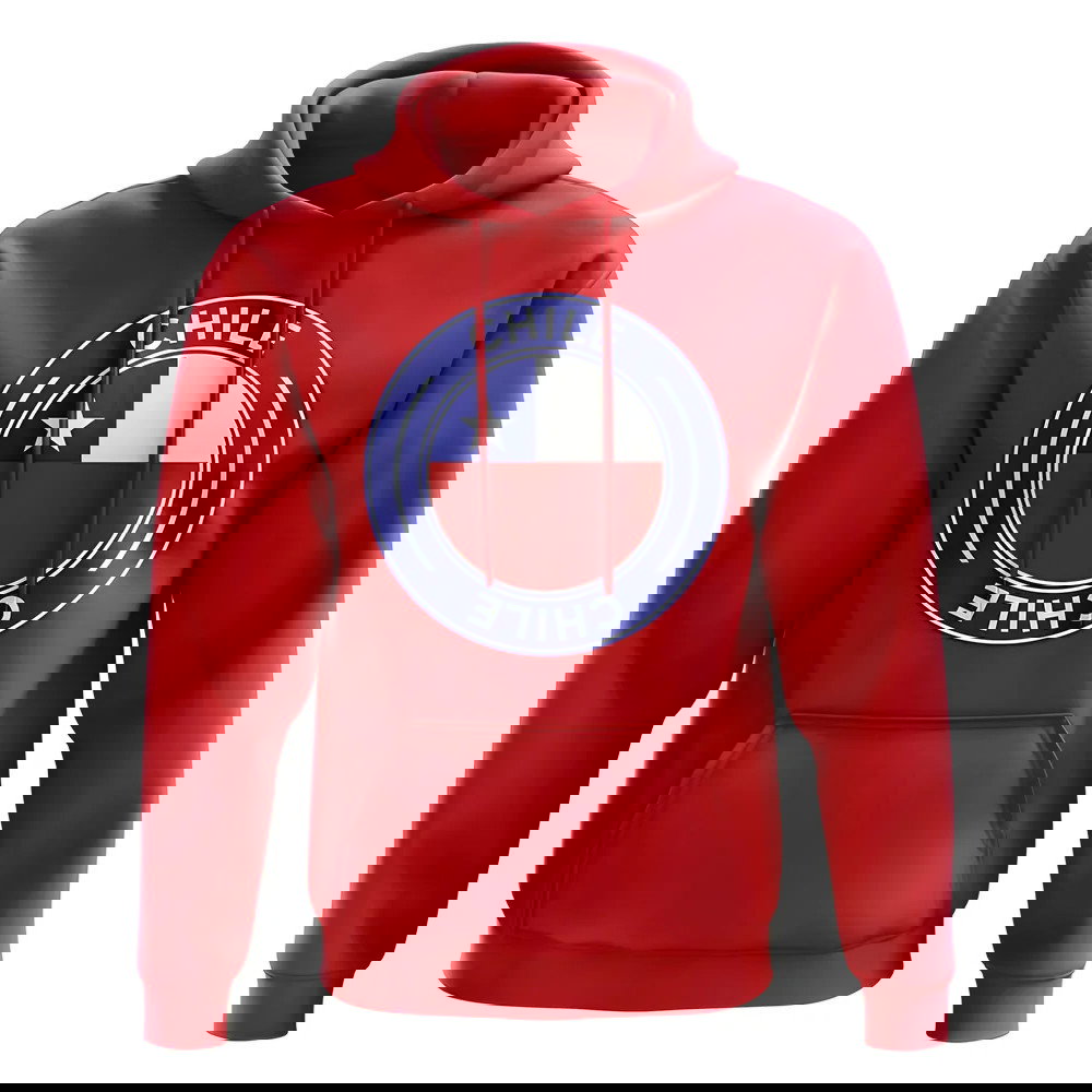 Chile Football Badge Hoodie (Red)