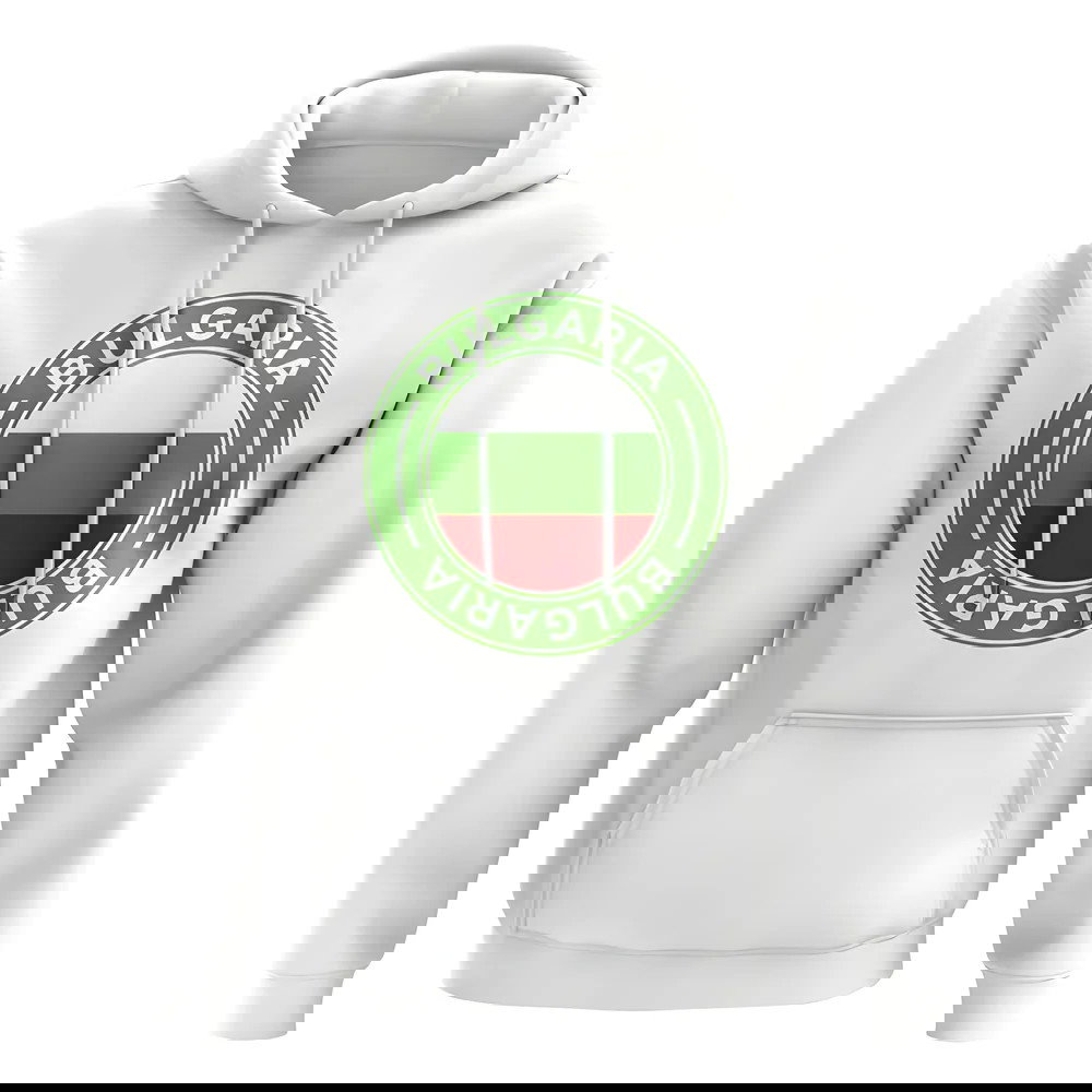 Bulgaria Football Badge Hoodie (White)