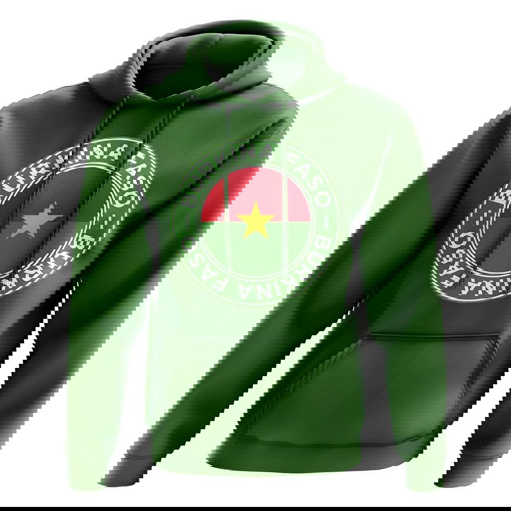 Burkina Faso Football Badge Hoodie (Green)