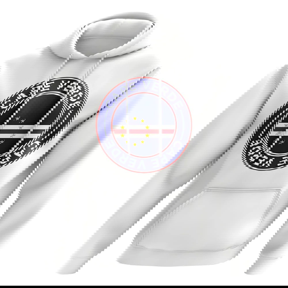 Cape Verde Football Badge Hoodie (White)