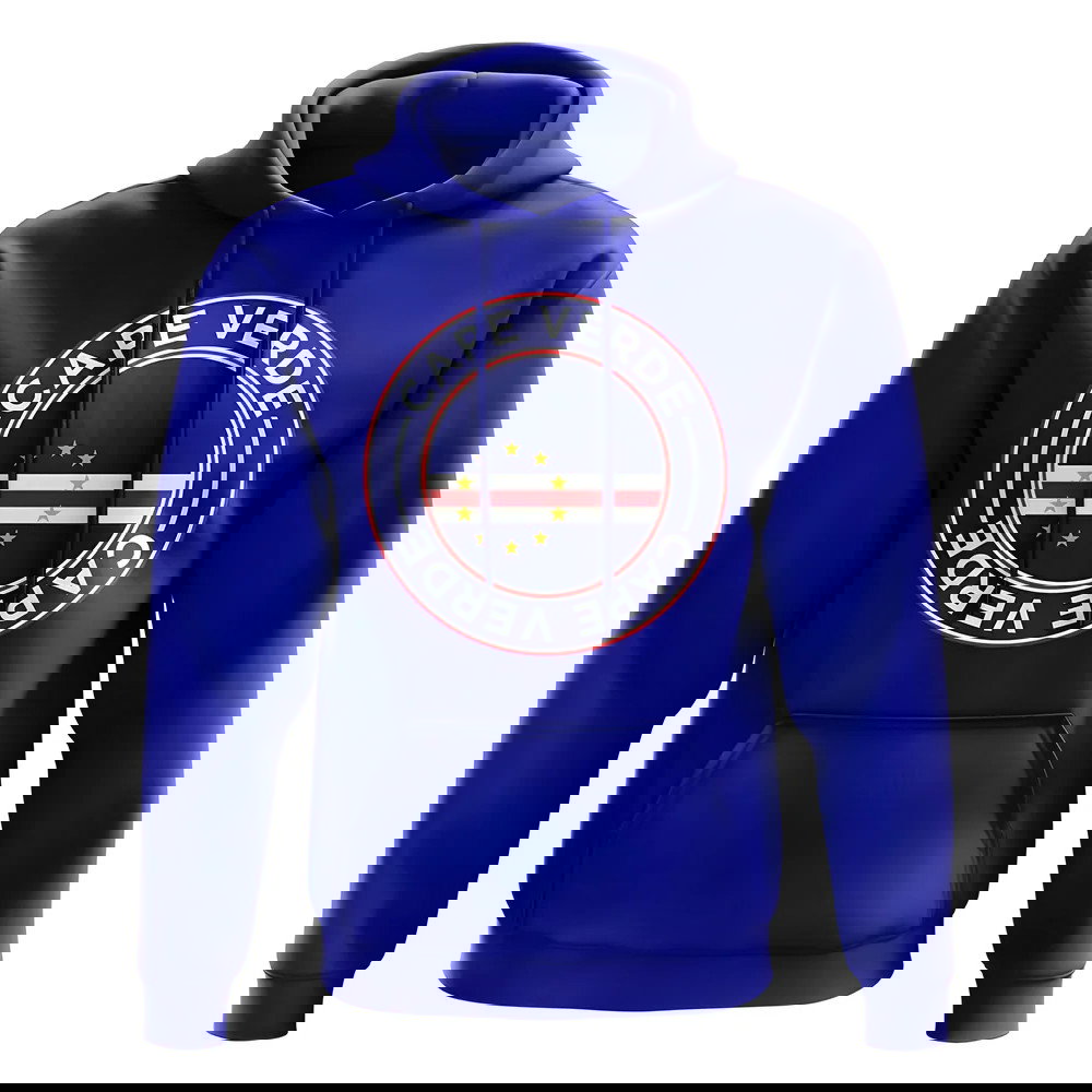 Cape Verde Football Badge Hoodie (Royal)