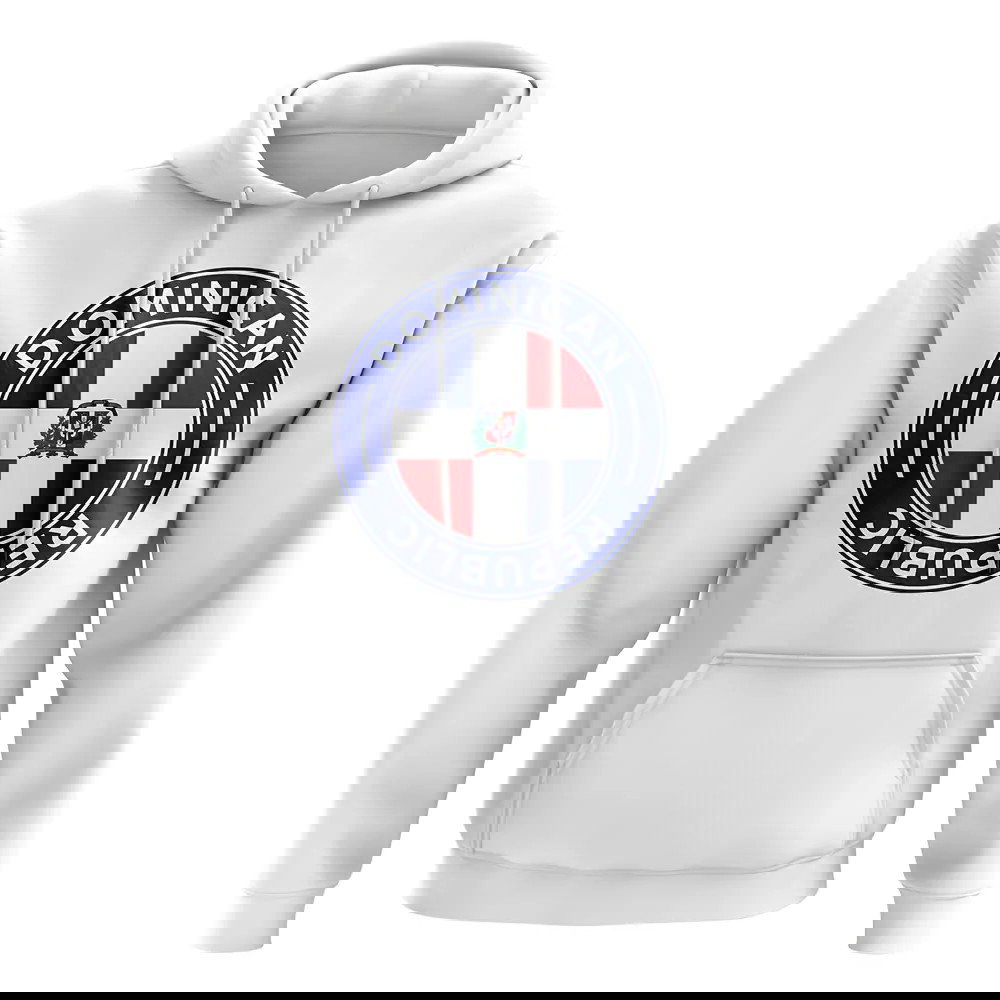 Dominican Republic Football Badge Hoodie (White)