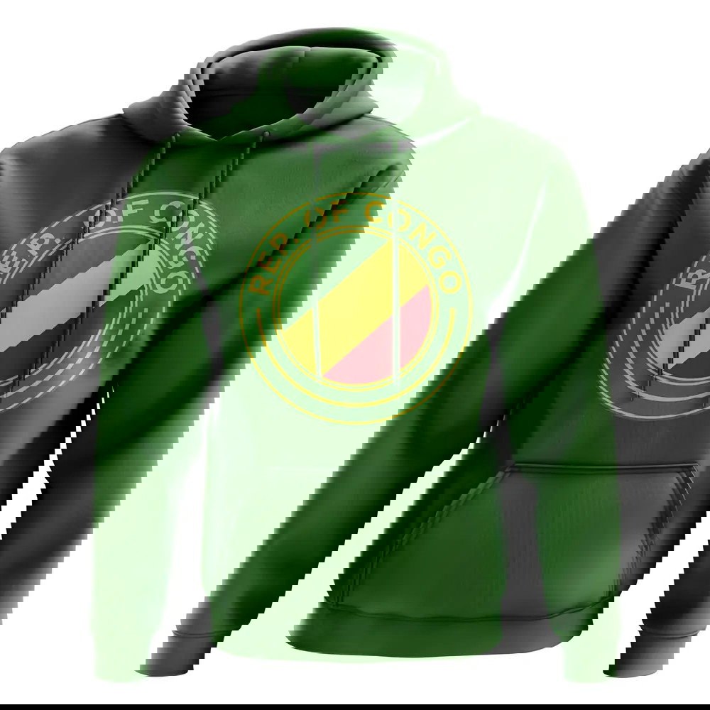 Congo Republic Football Badge Hoodie (Green)