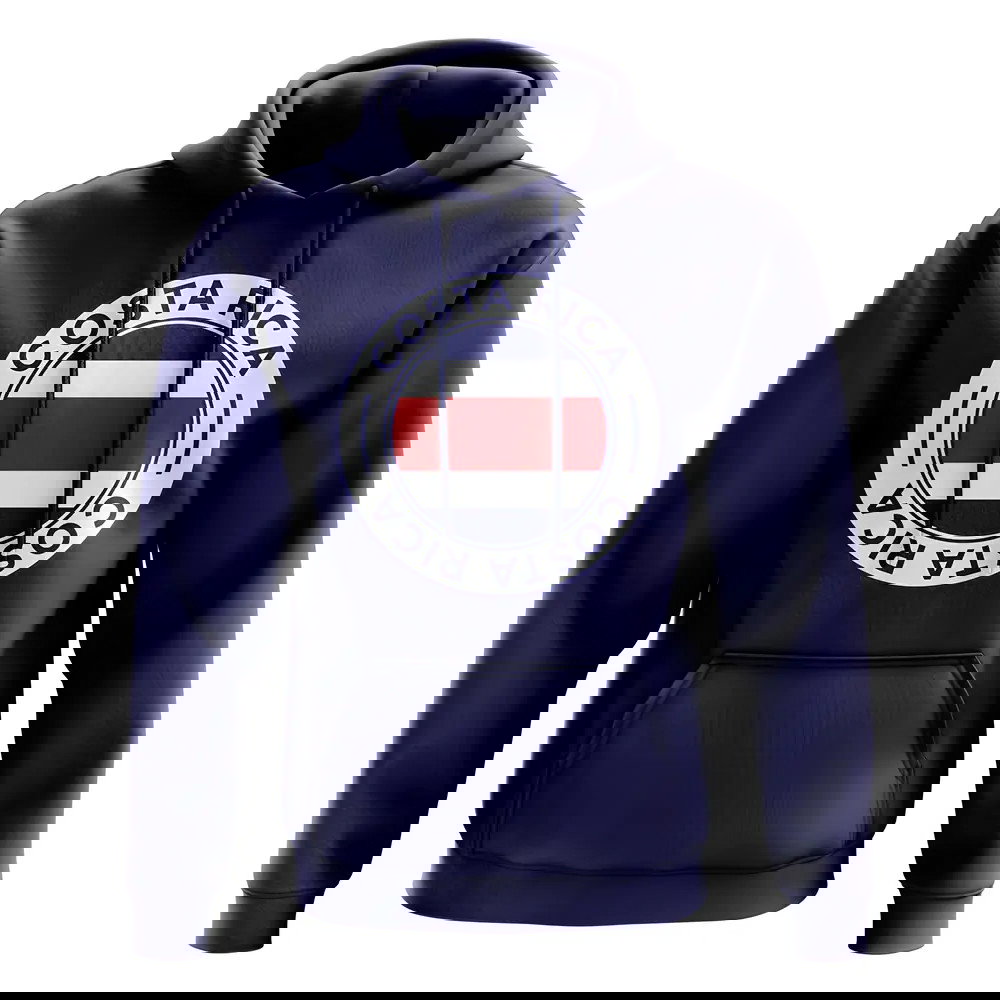 Costa Rica Football Badge Hoodie (Navy)